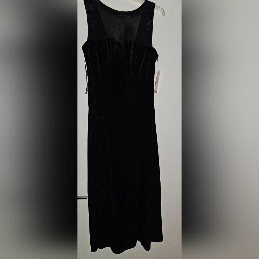 New Womens suade sangria dress black formal dress size 12
